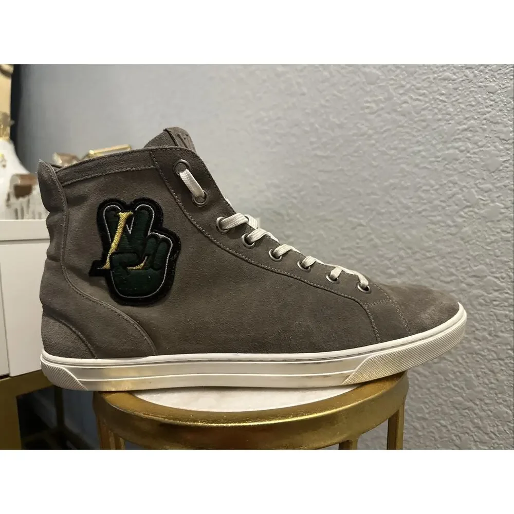AUTHENTIC LOUIS VUITTON ZIP-UP PEACE SIGN SNEAKERS LV SZ 9.5 (fits USA 10.5)